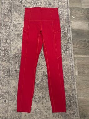 Lululemon fast and free leggings red size 4